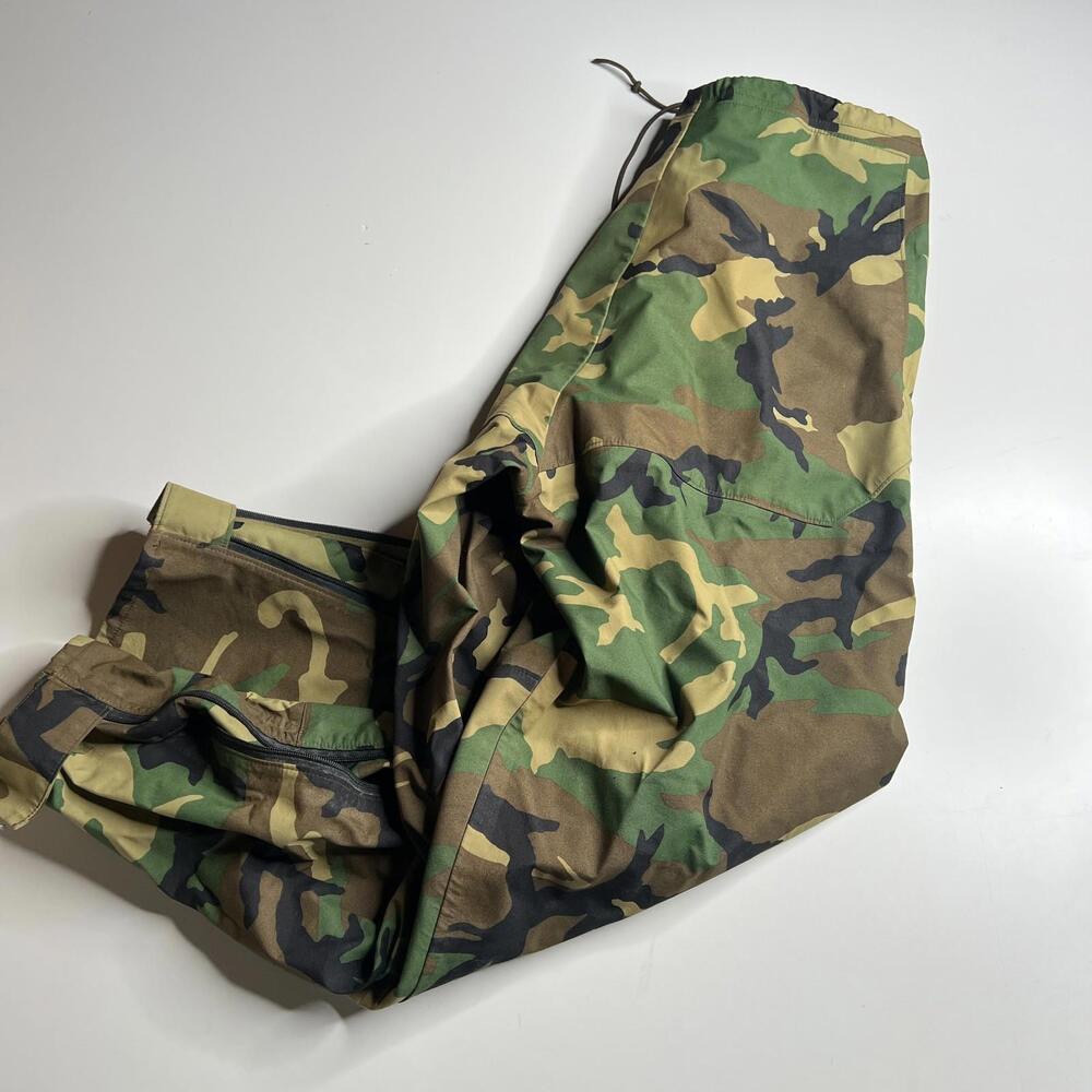 US Army ECWCS Gen III Woodland Camo Cold Weather‎ Pants Nylon Military Gore Tex